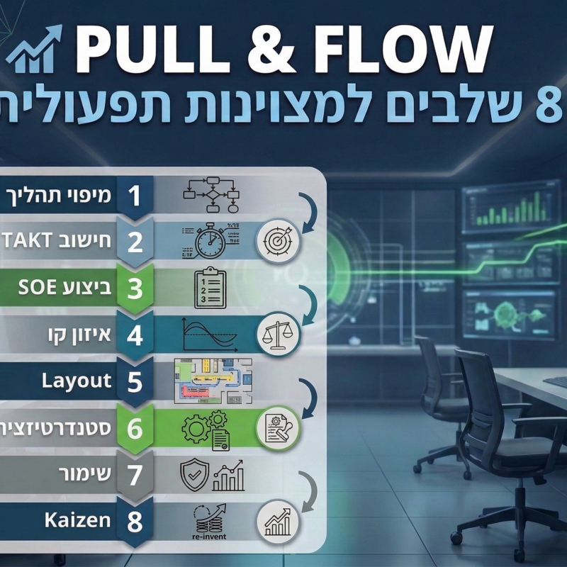עקרונות זרימה ומשיכה Pull & Flow + איזון קווים ויצירת זרימה + עקרונות Kanban + עקרונות עבודה סטנדרטית