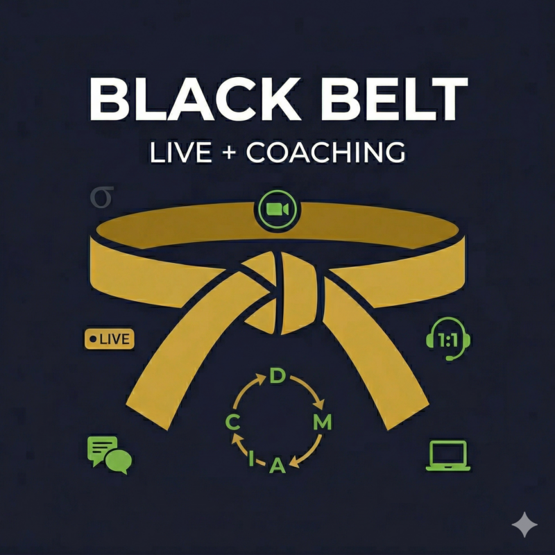 Black Belt Lean Six Sigma - מאי 26: Zoom + ליווי אישי