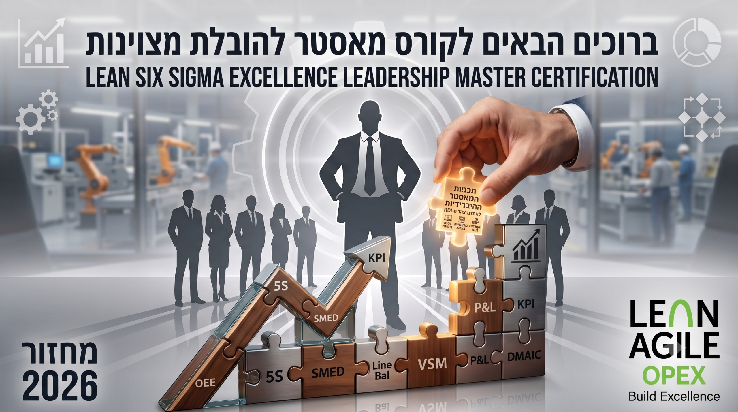 תוכנית מאסטר בהובלת מצוינות — Lean Six Sigma Excellence Leadership Master Certification, מחזור 2026